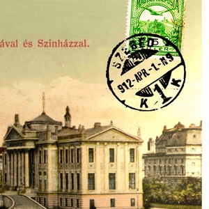 Szeged Tiszaparti részlet  Plakát 1912-es bélyegzéssel - otthon & életmód - dekoráció - kép & falikép - plakát - Meska.hu