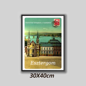 Esztergom Vizivárost  1927-ben ábrázoló plakát, Otthon & Életmód, Dekoráció, Kép & Falikép, Plakát, Fotó, grafika, rajz, illusztráció, MESKA
