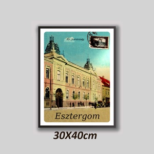 Az Esztergomi Királyi Járásbíróságot  1920-ban ábrázoló falikép - Meska.hu