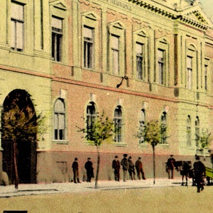 Az Esztergomi Királyi Járásbíróságot  1920-ban ábrázoló falikép - otthon & életmód - dekoráció - kép & falikép - plakát - Meska.hu