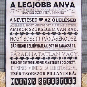 Te vagy a legjobb anya..   idézetes  falikép, táblakép - Meska.hu