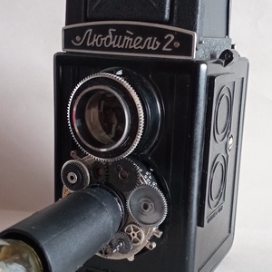 Ljubitelj Steampunk Kamera Lámpa - otthon & életmód - lámpa - asztali lámpa - Meska.hu