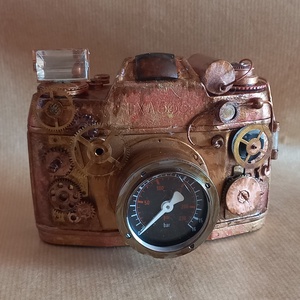 Exa 500 1966 steampunk stilusú fényképezőgép dísz - Meska.hu