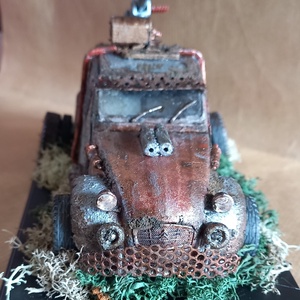 Citron 2 CV 6 Charleston 1982 1:24 Mad Max stilusú dioráma - játék & sport - kisautók, járművek - játékautó - Meska.hu