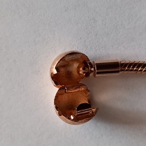 Rose gold Pandora jellegű karkötő 19 cm - ékszer - karkötő - lánc karkötő - Meska.hu