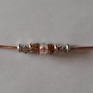 Rose gold Pandora jellegű karkötő 19 cm - ékszer - karkötő - lánc karkötő - Meska.hu