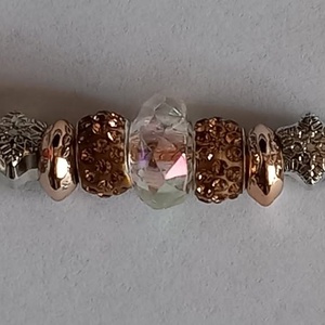 Rose gold Pandora jellegű karkötő 19 cm - ékszer - karkötő - lánc karkötő - Meska.hu