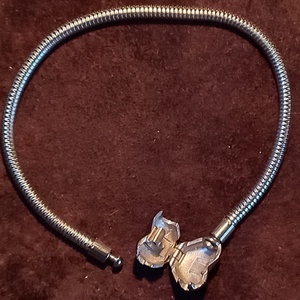 Nemesacél (orvosi fém)kigyólánc szívzáras 18 cm karkötő - esküvő - ékszer - karkötő & csuklódísz - Meska.hu