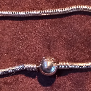 Nemesacél (orvosi fém)kigyólánc gömbzáras  19 cm karkötő - Meska.hu