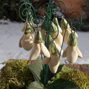 10 szál kerámia hóvirág -  - Meska.hu 10 szál kerámia hóvirág -  - Meska.hu