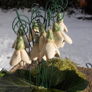 10 szál kerámia hóvirág -  - Meska.hu 10 szál kerámia hóvirág -  - Meska.hu