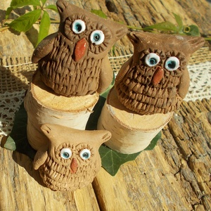 Baglyocskák - otthon & életmód - dekoráció - dísztárgy - dísztárgy - Meska.hu