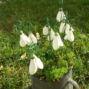 10 szál kerámia hóvirág - otthon & életmód - ház & kert - növény & veteményes - Meska.hu