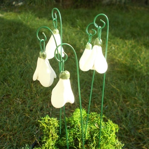 5 szál kerámia hóvirág - Meska.hu