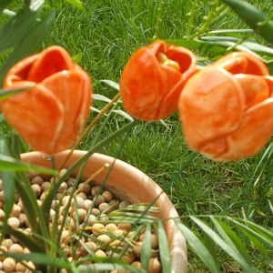 Tulipánok, Otthon & Lakás, Dekoráció, Virágdísz és tartó, Csokor & Virágdísz, Kerámia, Meska