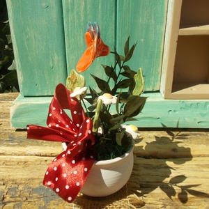 Árvácska kaspóban. - otthon & életmód - dekoráció - asztal és polc dekoráció - asztaldísz - Meska.hu