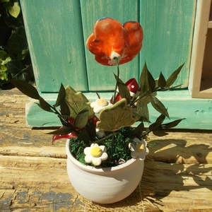 Árvácska kaspóban. - otthon & életmód - dekoráció - asztal és polc dekoráció - asztaldísz - Meska.hu