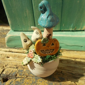 Halloween asztaldísz - otthon & életmód - dekoráció - asztal és polc dekoráció - asztaldísz - Meska.hu