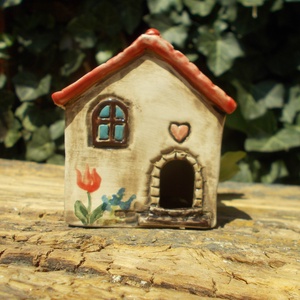 Tulipános   házikó - otthon & életmód - dekoráció - asztal és polc dekoráció - asztaldísz - Meska.hu Tulipános   házikó - otthon & életmód - dekoráció - asztal és polc dekoráció - asztaldísz - Meska.hu