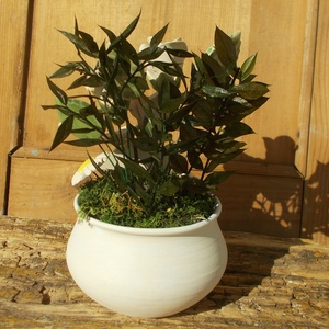 Virágok kaspóban. - otthon & életmód - dekoráció - asztal és polc dekoráció - asztaldísz - Meska.hu