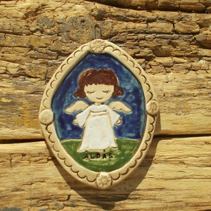 Angyalkás falikép - Meska.hu