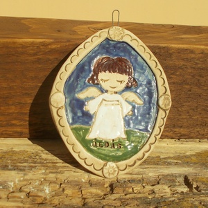 Angyalkás falikép - otthon & életmód - dekoráció - fali és függő dekoráció - falra akasztható dekor - Meska.hu