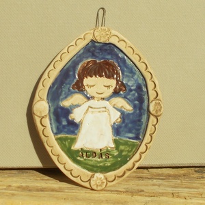 Angyalkás falikép - otthon & életmód - dekoráció - fali és függő dekoráció - falra akasztható dekor - Meska.hu