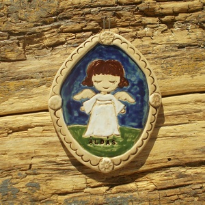 Angyalkás falikép - otthon & életmód - dekoráció - fali és függő dekoráció - falra akasztható dekor - Meska.hu