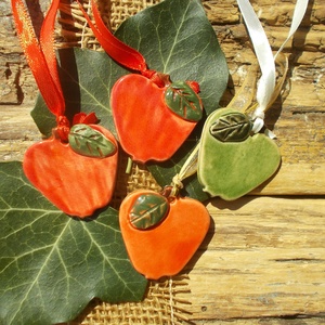 Almák, Karácsony, Karácsonyi lakásdekoráció, Karácsonyfadíszek, Kerámia, Virágkötés, MESKA