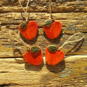 Almák, Karácsony, Karácsonyi lakásdekoráció, Karácsonyfadíszek, Kerámia, Virágkötés, MESKA