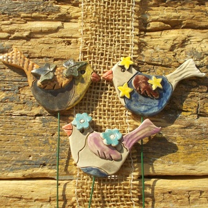 Madárkák, Otthon & Életmód, Dekoráció, Asztal és polc dekoráció, Asztaldísz, Kerámia, MESKA