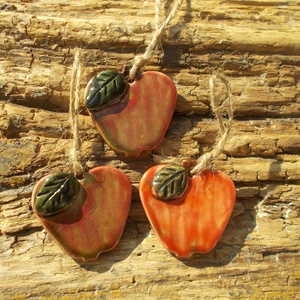 Almák, Karácsony, Karácsonyi lakásdekoráció, Ünnepi asztaldekoráció, Kerámia, Virágkötés, MESKA