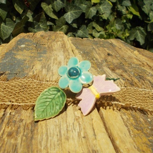 Kék virág pillangóval - otthon & életmód - ház & kert - növény & veteményes - Meska.hu