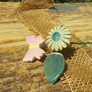 Kék virág pillangóval - otthon & életmód - ház & kert - növény & veteményes - Meska.hu