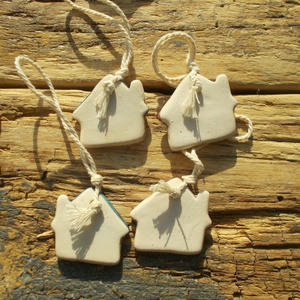 Házikók - karácsony - karácsonyi lakásdekoráció - karácsonyfadíszek - Meska.hu