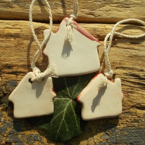 Házikók - karácsony - karácsonyi lakásdekoráció - karácsonyfadíszek - Meska.hu