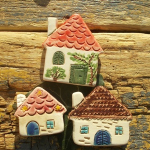 Apró házak, Otthon & Életmód, Ház & Kert, Kerti dísz, Kerámia, Szobrászat, MESKA