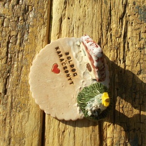 Mécsestartó apró házzal. - otthon & életmód - gyertya, illat, aroma - mécses és mécsestartó - Meska.hu