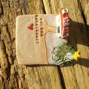 Mécsestartó apró házzal. - otthon & életmód - gyertya, illat, aroma - mécses és mécsestartó - Meska.hu