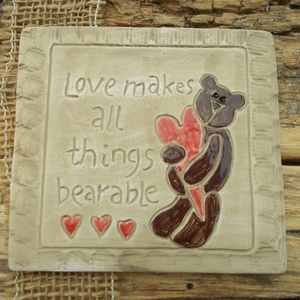 Falikép Macival - Meska.hu