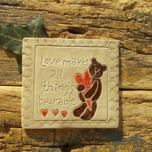 Falikép Macival - otthon & életmód - dekoráció - fali és függő dekoráció - falra akasztható dekor - Meska.hu