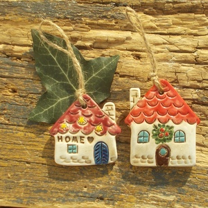 Házikók - karácsony - karácsonyi lakásdekoráció - karácsonyfadíszek - Meska.hu