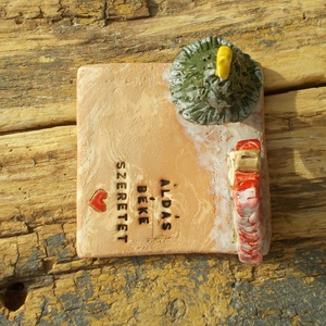 Mécsestartó apró házzal. - otthon & életmód - gyertya, illat, aroma - mécses és mécsestartó - Meska.hu