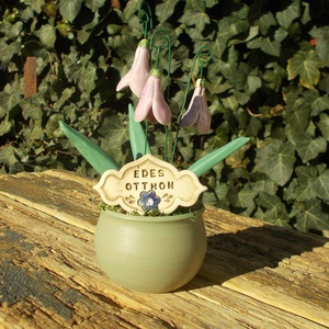 Tavaszi virágok, asztaldísz , Otthon & Életmód, Dekoráció, Asztal és polc dekoráció, Asztaldísz, Kerámia, MESKA