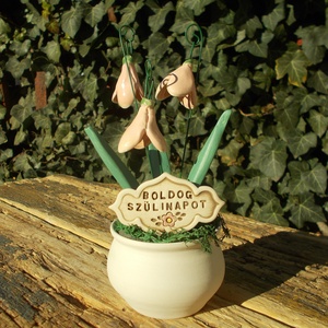 Tavaszi virágok, asztaldísz  - otthon & életmód - dekoráció - asztal és polc dekoráció - asztaldísz - Meska.hu