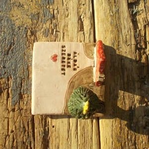 Mécsestartó apró házzal. - otthon & életmód - gyertya, illat, aroma - mécses és mécsestartó - Meska.hu