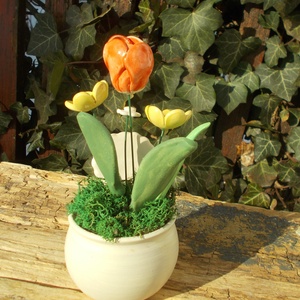 Asztaldísz nőnapra. - otthon & életmód - dekoráció - virágdekoráció - virágdíszek - virágdísz kaspóban - Meska.hu