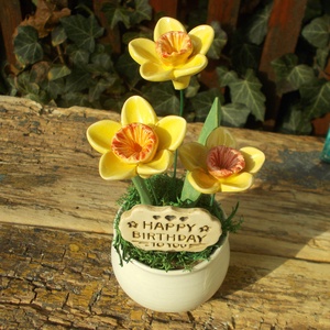 Asztaldísz nárciszokkal - otthon & életmód - dekoráció - Meska.hu