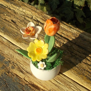 Asztaldísz nőnapra. - otthon & életmód - dekoráció - virágdekoráció - virágdíszek - virágdísz kaspóban - Meska.hu