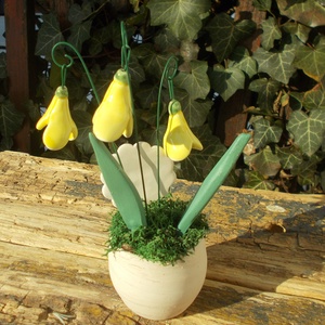 Tavaszi virágok, asztaldísz  - otthon & életmód - dekoráció - asztal és polc dekoráció - asztaldísz - Meska.hu